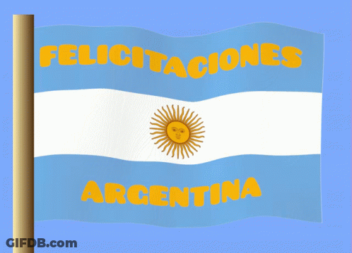 Felicitaciones Argentina Flag With Sun GIF