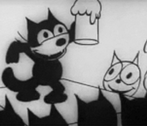 Felix Cat Cartoon Drinking Party GIF