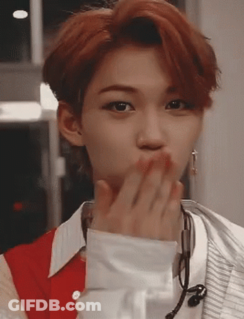 Felix Lee Flying Kiss Wink GIF