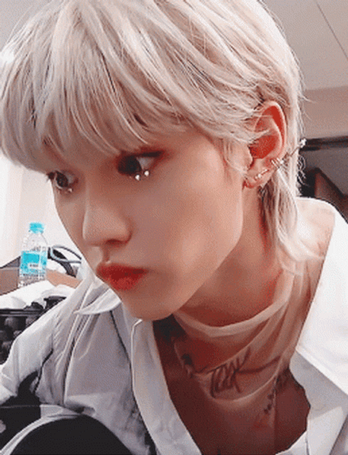Felix Lee K-Pop Eating Head Turn GIF
