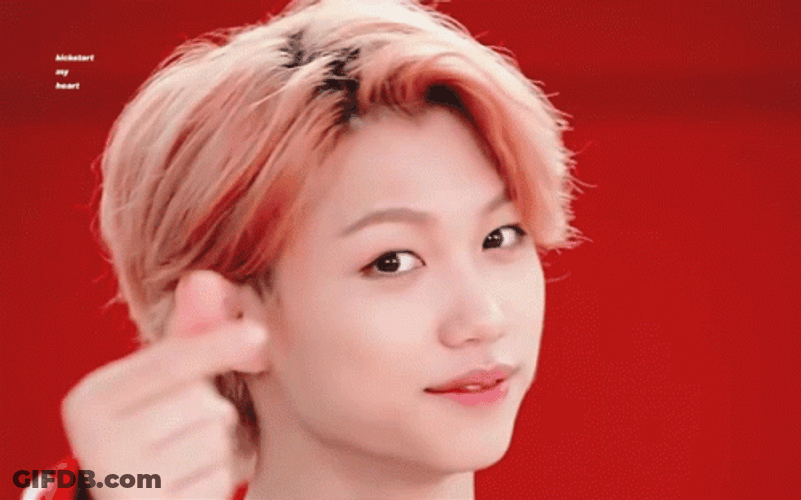 Felix Lee Smile Finger Heart GIF