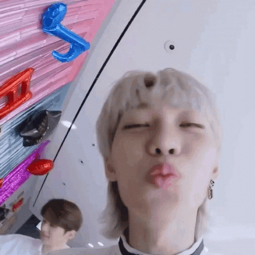 Felix Stray Kids Kiss Camera GIF