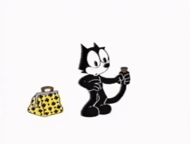 Felix The Cat Disguising As Garfield GIF