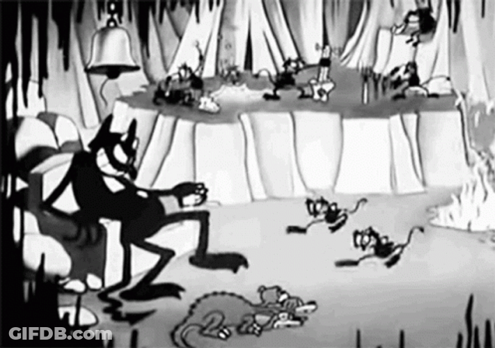 Felix The Cat Hell Keeper Vintage Animation GIF