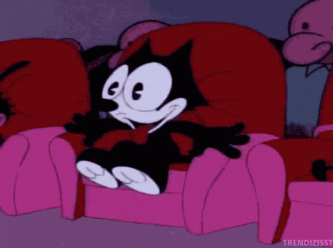 Felix The Cat Melted On Couch GIF