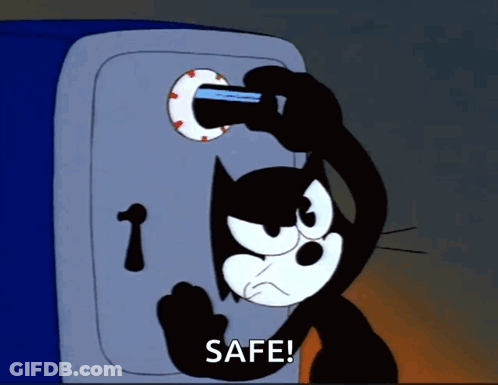 Felix The Cat Opening Safe GIF