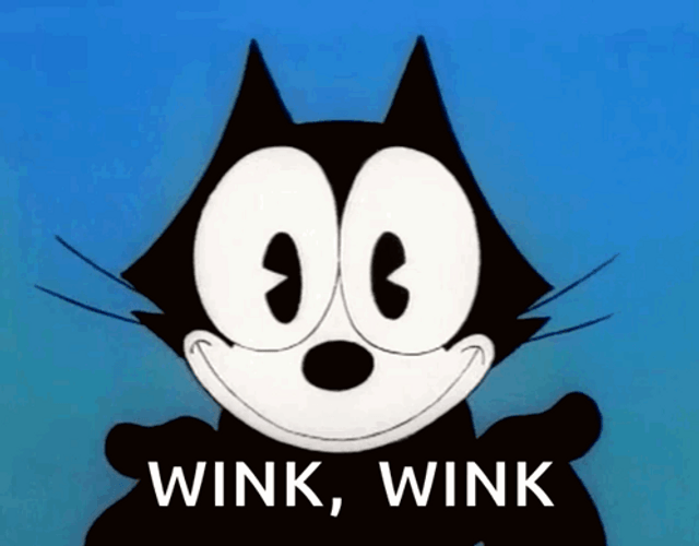 Felix The Cat Wink Wink GIF