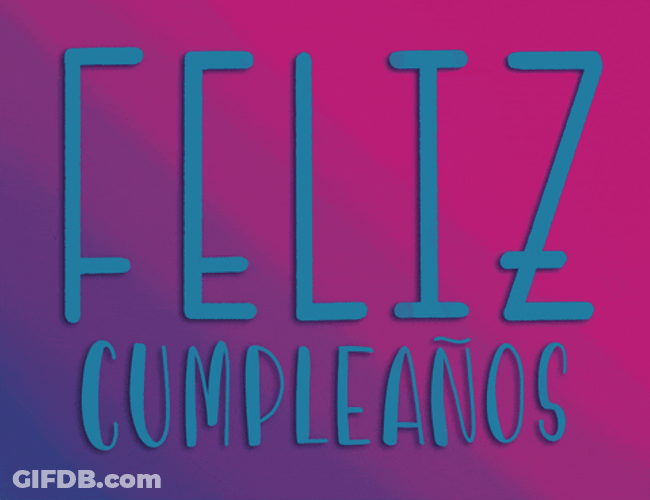Feliz Cumpleaños Blue Dancing Letters GIF