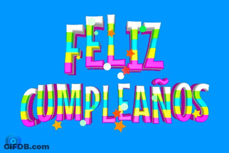 Feliz Cumpleaños In Blue GIF
