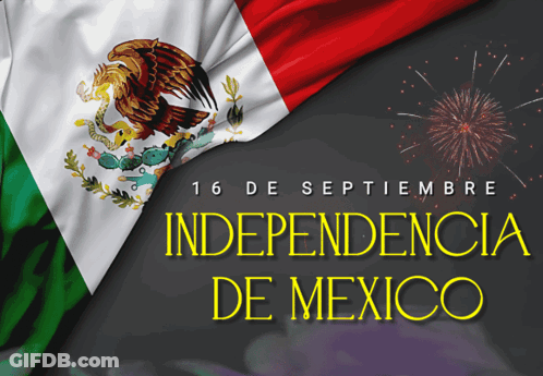 Feliz Dia De La Independencia Poster With Large Building GIF
