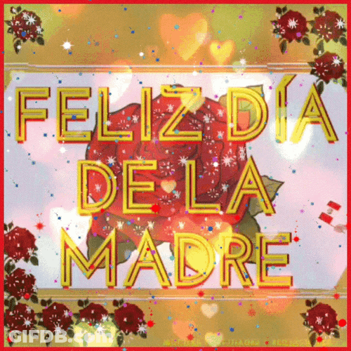 Feliz Dia De La Madre Colorful Confetti GIF