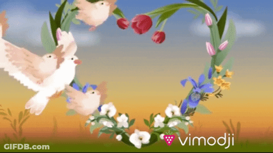 Feliz Dia De La Madre White Birds GIF