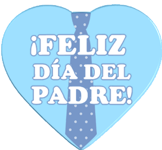 Feliz Dia Del Padre Blue Heart Spinning GIF
