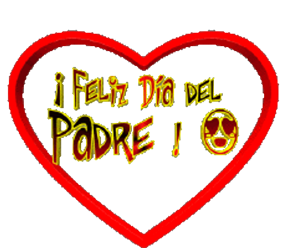 Feliz Dia Del Padre Cute Spinning Heart GIF