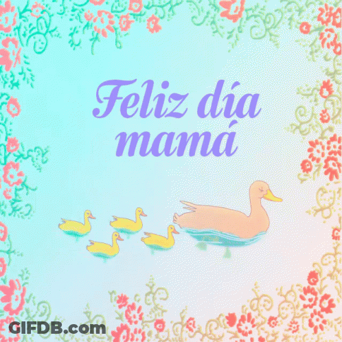 Feliz Dia Mama Greeting Card GIF