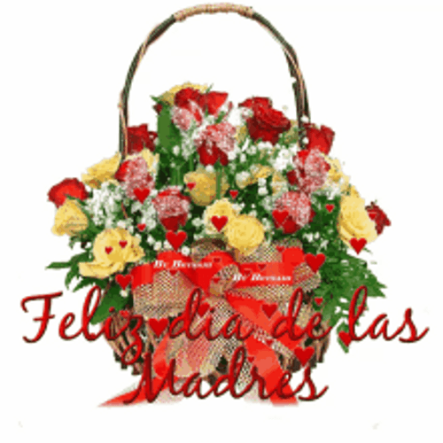 Feliz Die De Las Madres Flower Bucket GIF