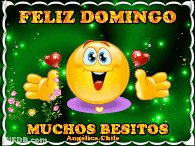 Feliz Domingo Emoji Blowing Kisses GIF