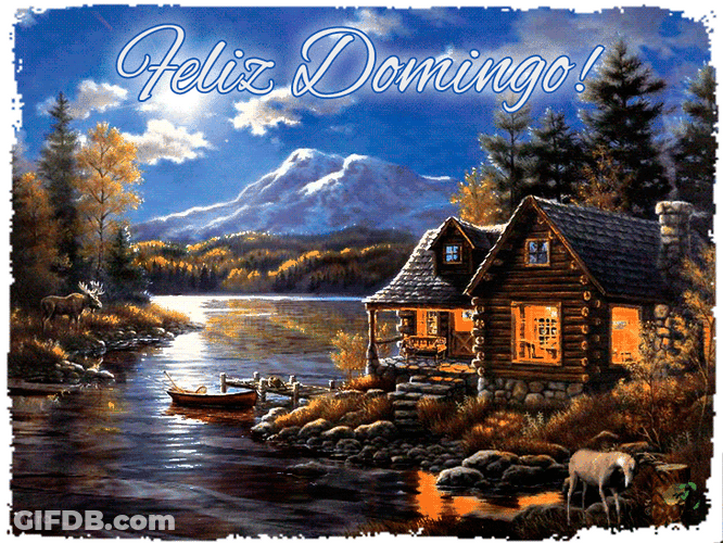 Feliz Domingo Peaceful Village Design Art GIF