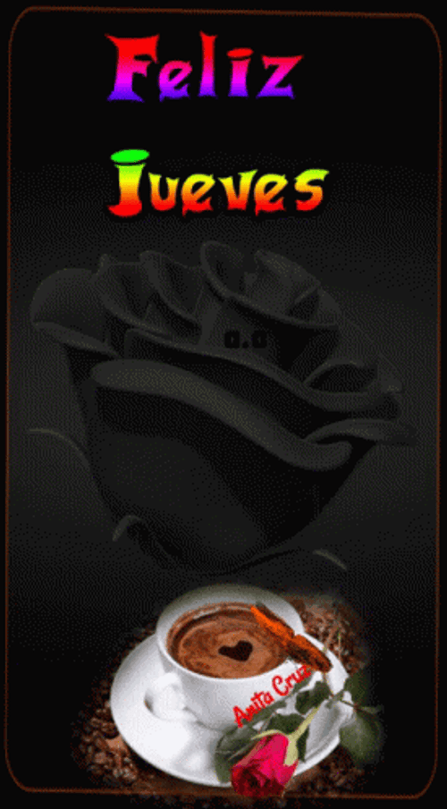Feliz Jueves Red Rose And Coffee GIF
