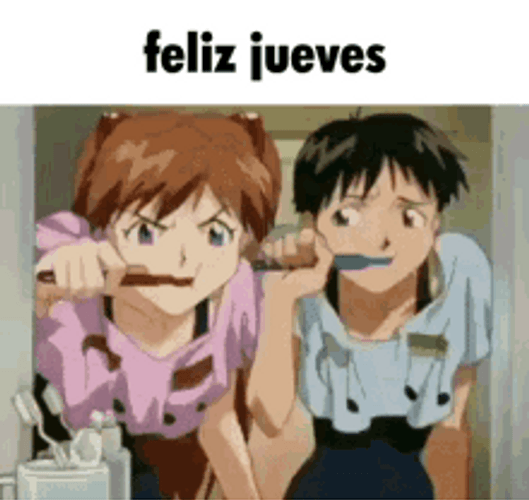 Feliz Jueves Sweet Anime Kissing GIF