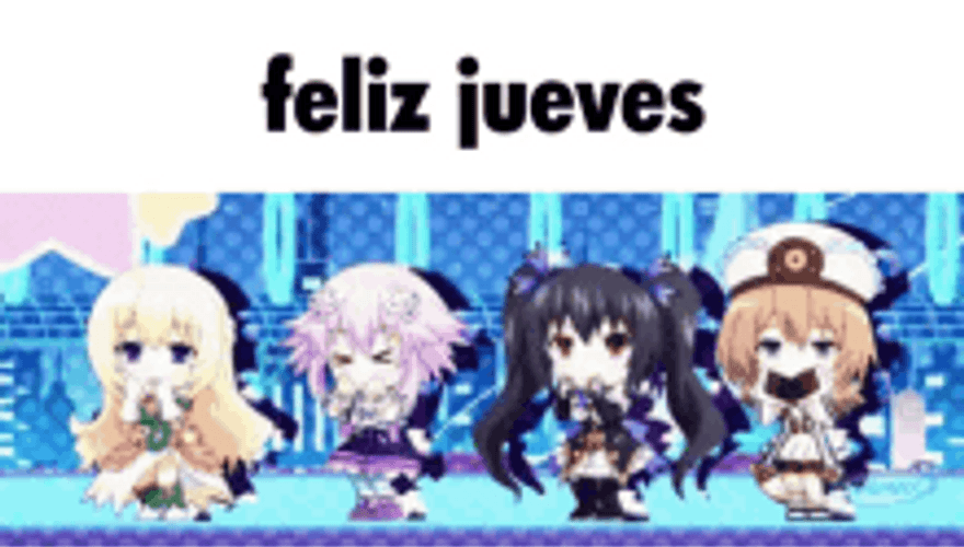 Feliz Jueves With Chibi Anime Dancing GIF