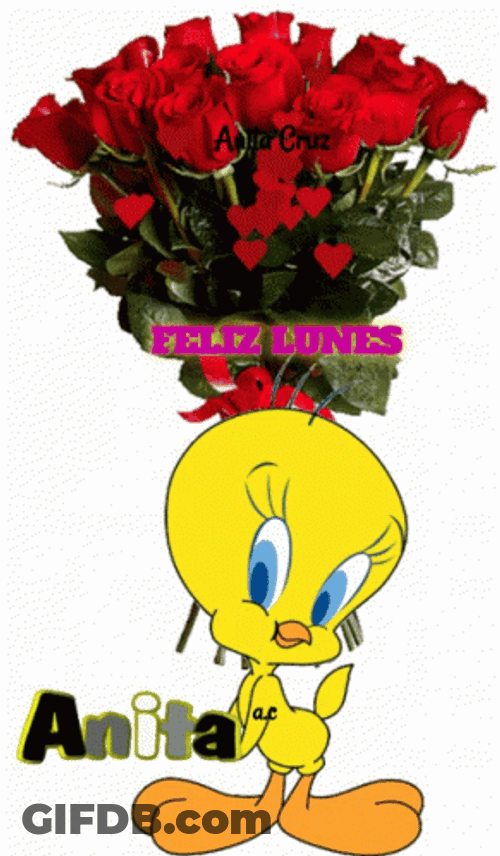 Feliz Lunes Anita Tweety Cartoon Character GIF