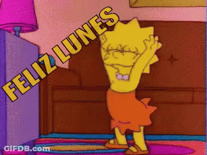 Feliz Lunes Lisa Simpson Fictional Character Dancing GIF
