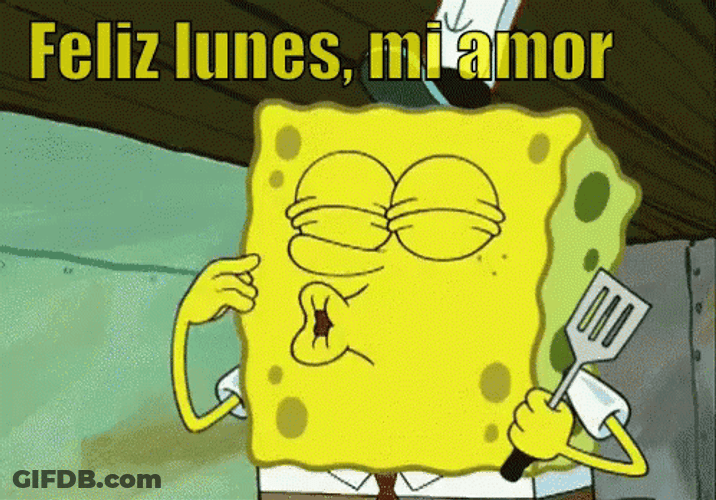 Feliz Lunes Mi Amor SpongeBob Blowing Kiss GIF