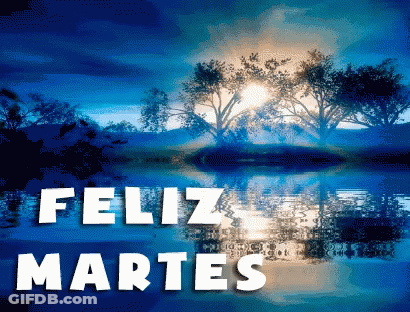 Feliz Martes Poster With Trees GIF