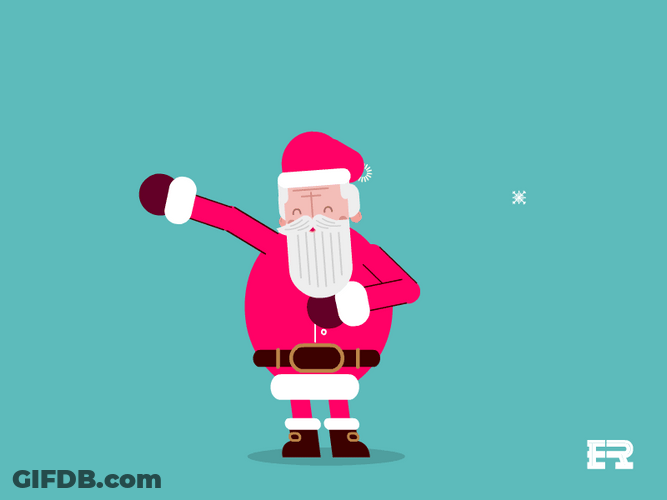 Feliz Navidad Animated Dancing Santa GIF