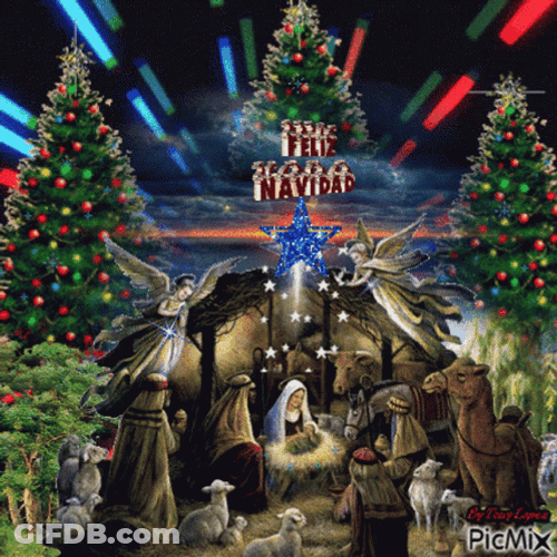 Feliz Navidad Holy Nativity GIF