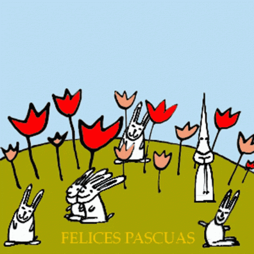 Feliz Pascua Bunnies In The Garden Animation GIF