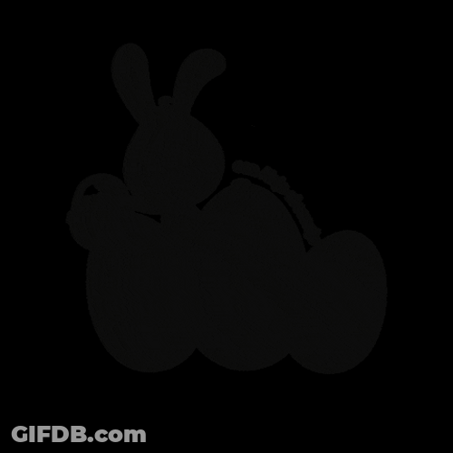 Feliz Pascua Bunny Three Easter Eggs GIF