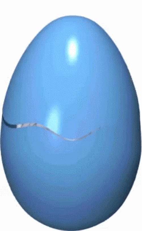 Feliz Pascua Cracked Blue Easter Bunny Egg GIF
