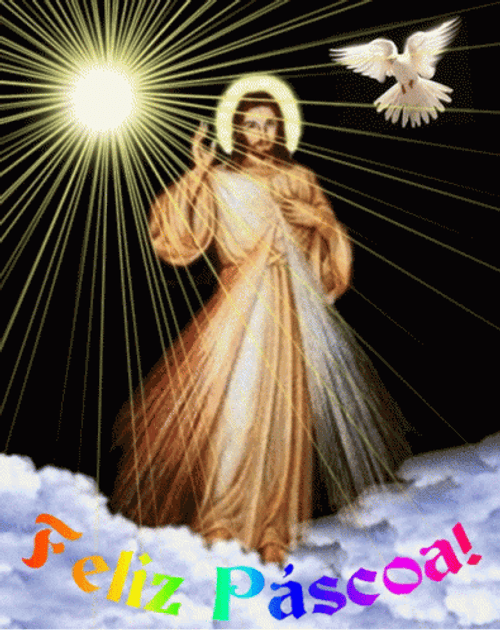 Feliz Pascua Jesus Cloud Moonlight At Night GIF
