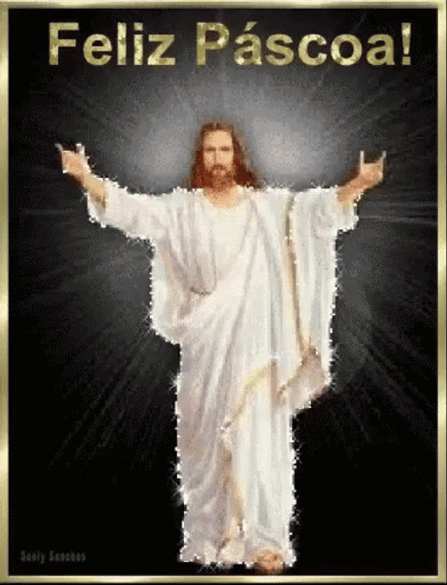 Feliz Pascua Jesus Outstretching Arms GIF