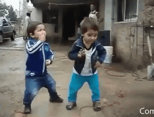 Feliz Viernes Two Kids Dancing GIF