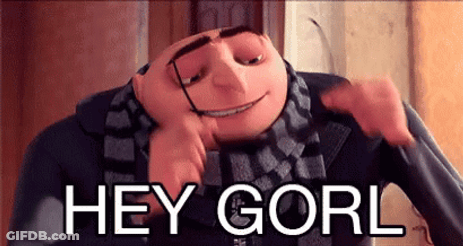 Felonious Gru Wearing Glasses Hey Girl Despicable Me GIF