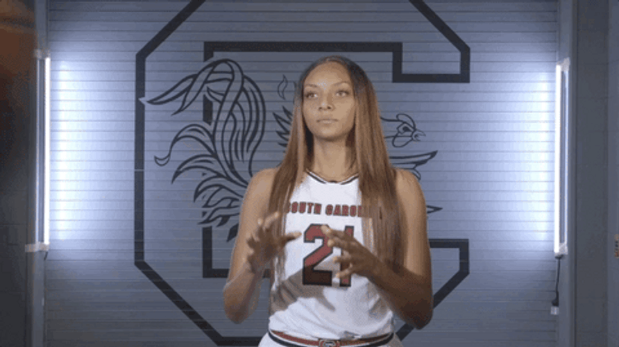 Female Baller Tossing Ball WNBA GIF