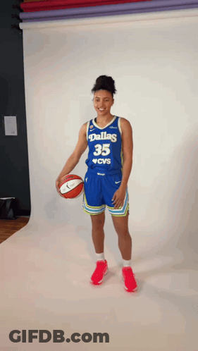 Female Basketball Player From Dallas Posing GIF