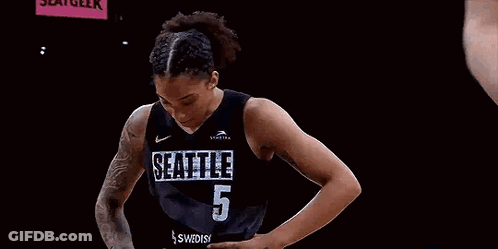 Female Basketball Player From Seattle Hands On Hips GIF