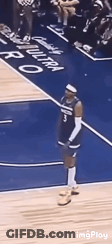 Female Basketball Player In Blue Indiana 8 Jersey GIF