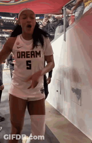 Female Basketball Player In Dream 5 Jersey GIF