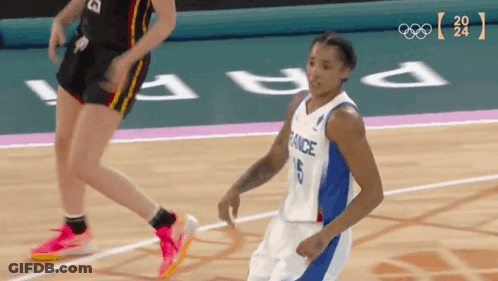 Female Basketball Player In France Jersey GIF