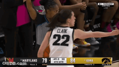 Female Basketball Player In Jersey Number 22 GIF