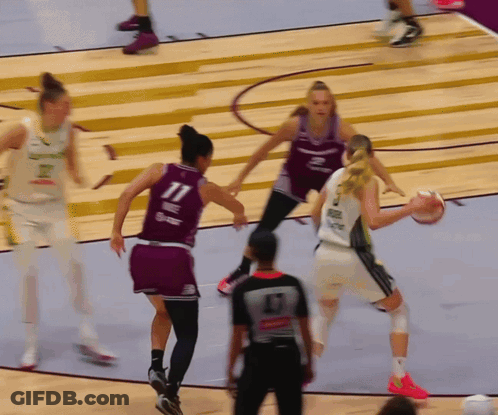 Female Basketball Player In Number 11 Jersey GIF