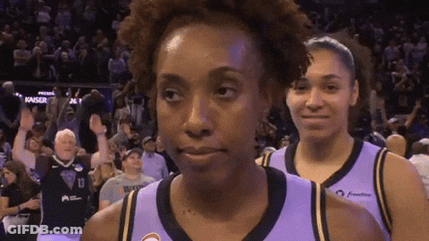 Female Basketball Player In Purple Freedom Jersey GIF