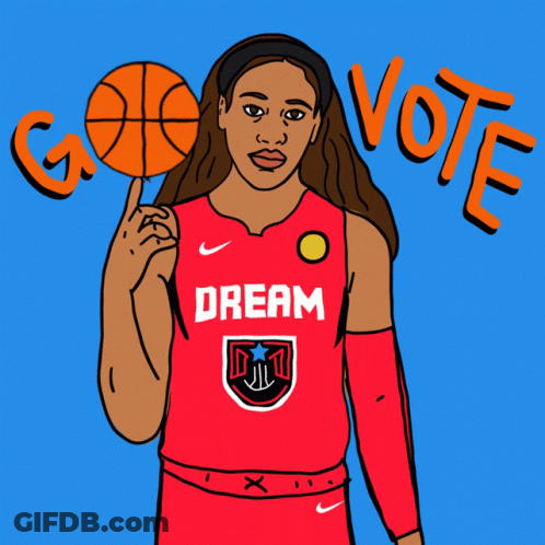 Female Basketball Player In Red Jersey Saying Dream GIF