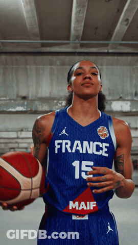 Female Basketball Player In Storm 5 Jersey GIF