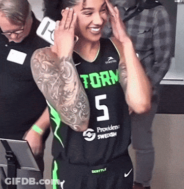 Female Basketball Player In Storm 5 Jersey GIF